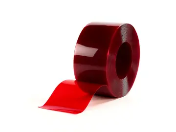 PVC Streifen Lamellen in Rot-Transparent 3x300mm