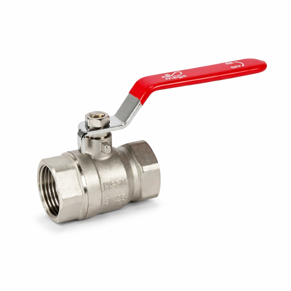 Bild 1 von Profec Kugelhahn Messing vernickelt mit Innengewinde – 25 bar  / (Größe) 1 1/2