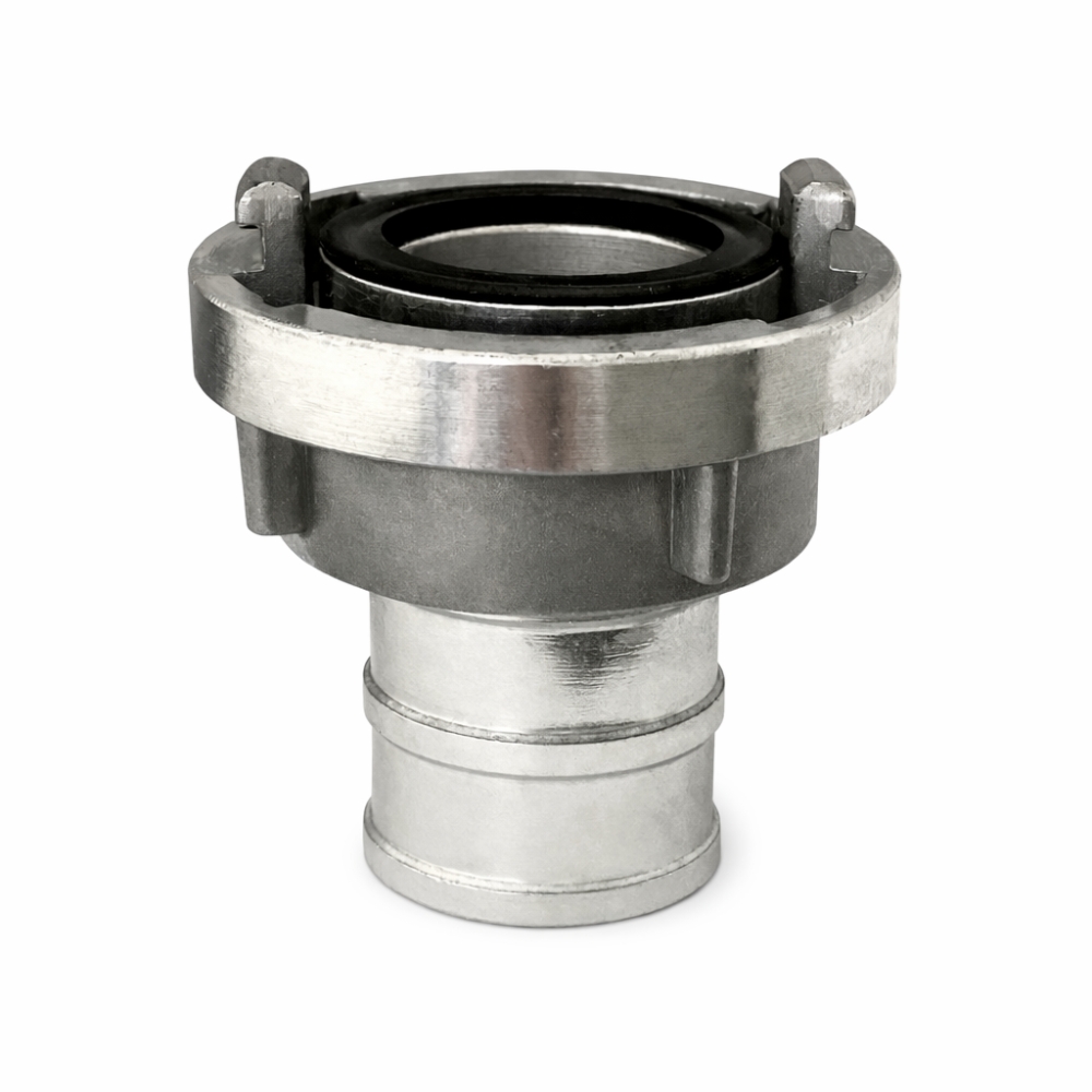 Bild 1 von Storzkupplung Aluminium mit langem Stutzen und NBR-Dichtung – Industrieausführung  / (Größe) DN65 / 81 mm / DN52 Stutzen