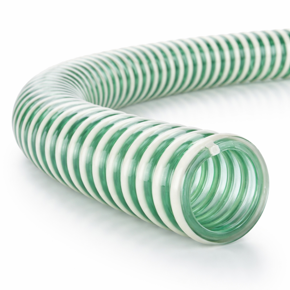Bild 1 von PVC Saugschlauch COSMO® 4400 – grün transparent mit Hart-PVC-Spirale  / (Größe:) 63 x 72 mm