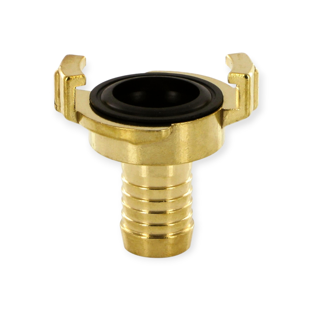 Bild 1 von Wasserschlaucharmatur mit Stutzen und NBR-Dichtung – Messing, 10 bar  / (Klauenweite x Stutzen) 40 x 25 mm