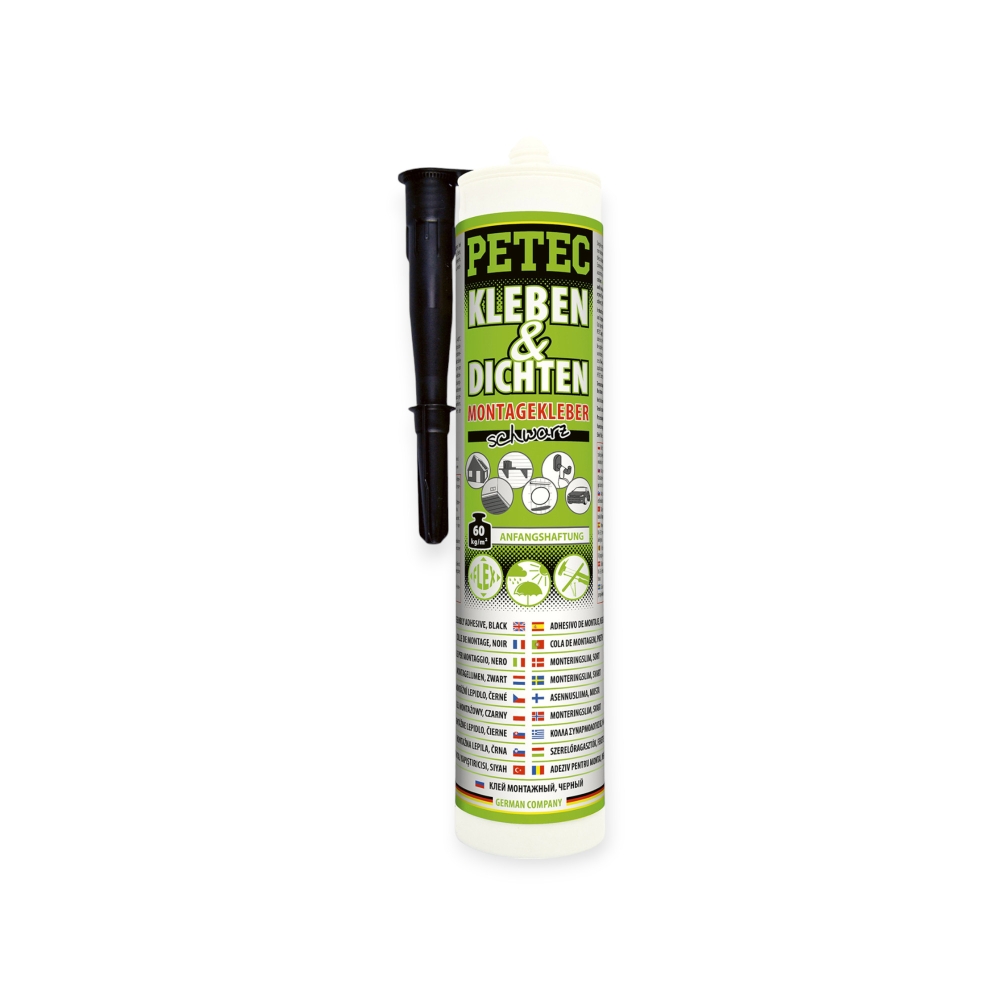 Bild 1 von PETEC Kleben & Dichten Montagekleber schwarz 290ml