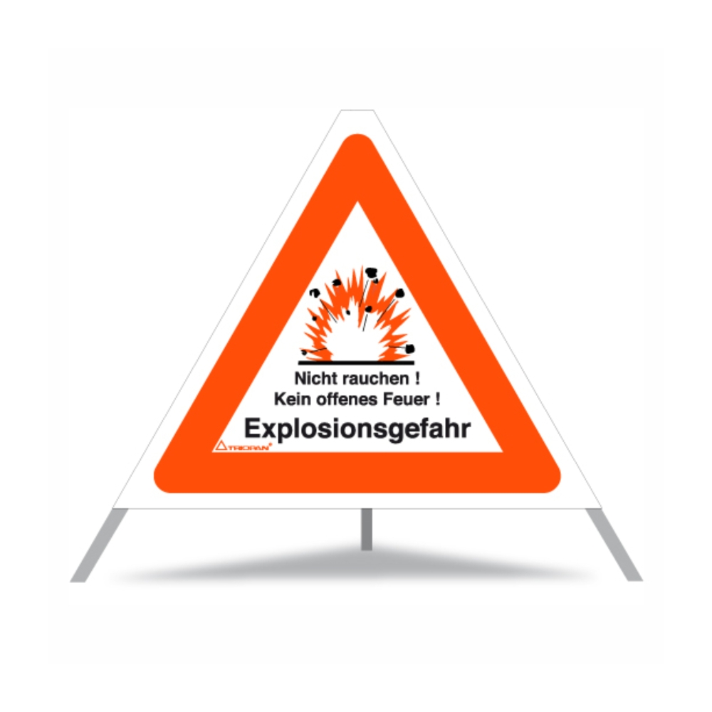 Bild 1 von Faltsignal Explosionsgefahr 90cm für Tankschutz und Tankarbeiten