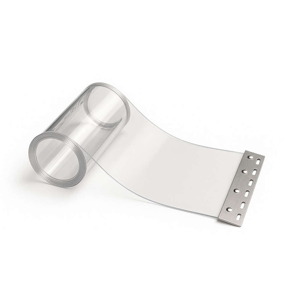 Bild 1 von PVC Ersatzstreifen 300 × 3 mm – helltransparent & montagebereit  / (Länge) 1,50 m