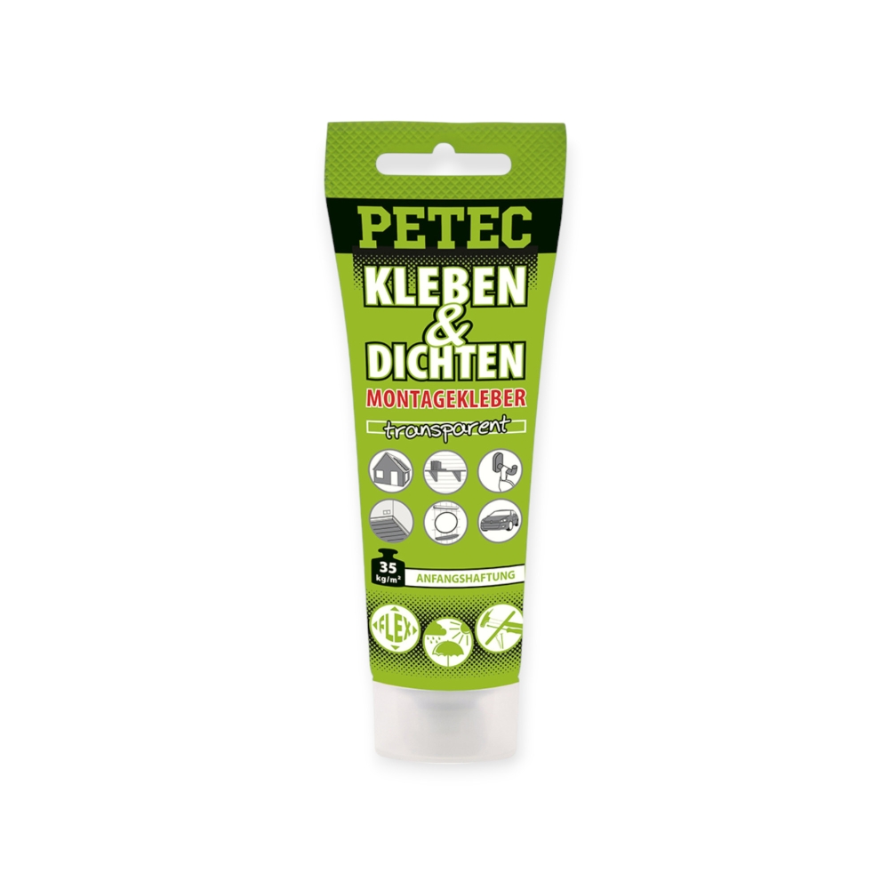 Bild 1 von PETEC Kleben & Dichten Montagekleber transparent 80ml