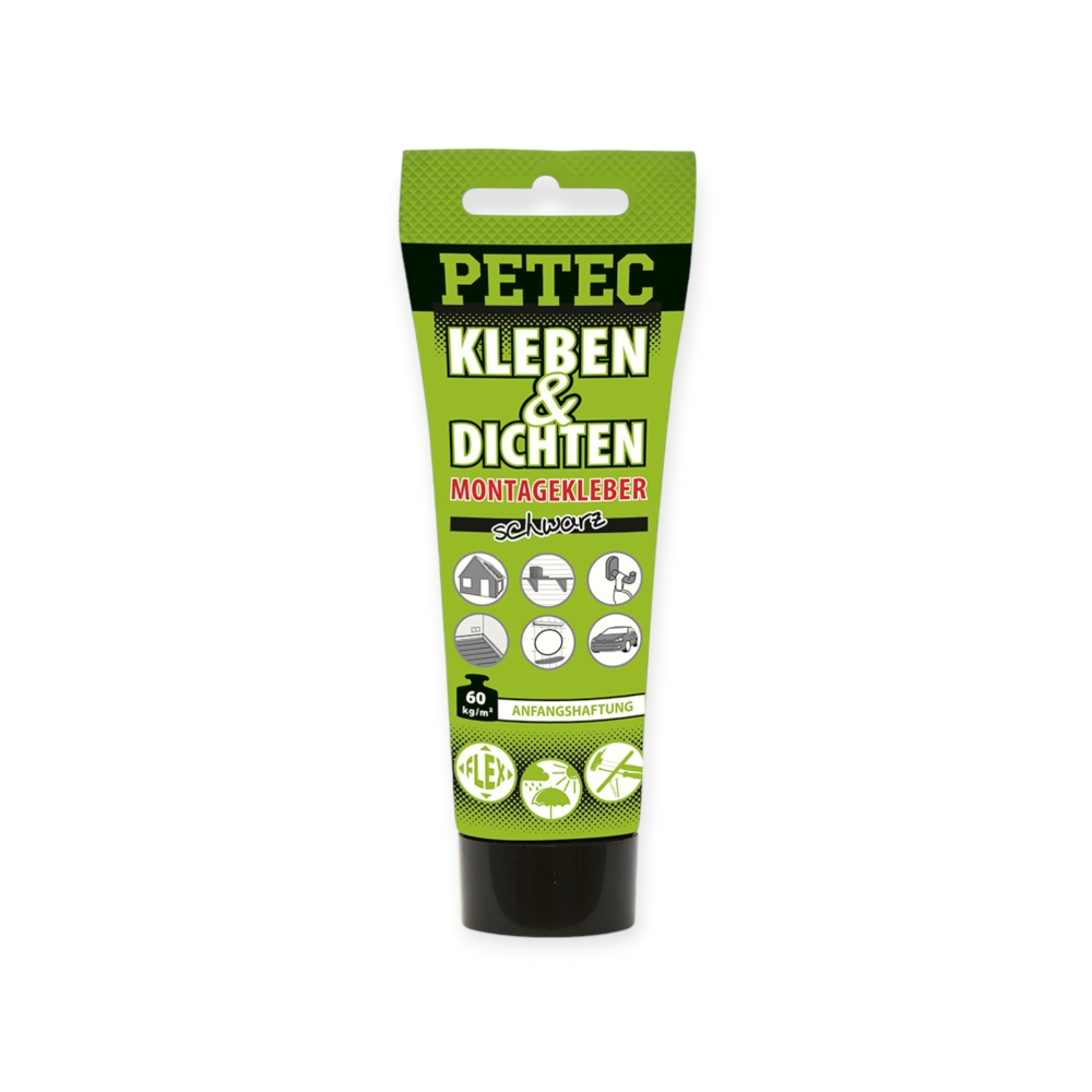Bild 1 von PETEC Kleben & Dichten Montagekleber schwarz 80ml