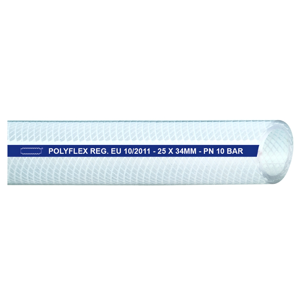 Bild 1 von PVC Luftdruckschlauch lebensmittelecht POLYFLEX  / (Schlauchgröße: Innen x Aussen) 38 x 48 mm