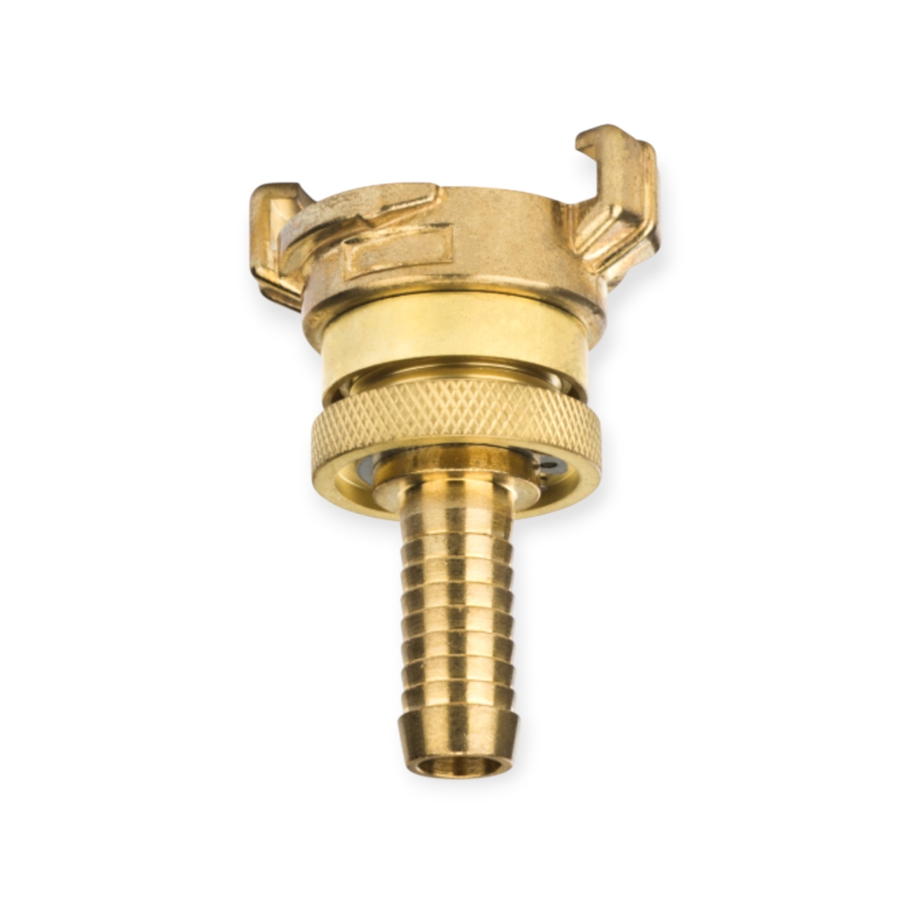 Bild 1 von Wasserschlaucharmatur mit Verschraubungsring und Stutzen – Messing, 40 mm Klaue  / (Klauenweite x Stutzen) 40 x 13 mm